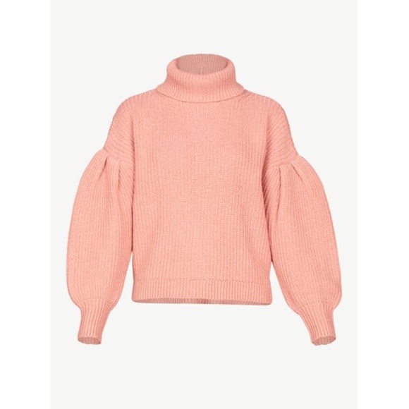 Free Assembly Women's Cowl Neck Sweater with Pleated Shoulders - Picture 4 of 7